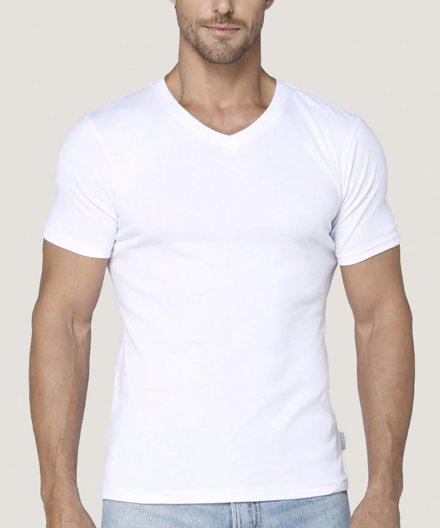 Camiseta Cotton Cuello en V 2