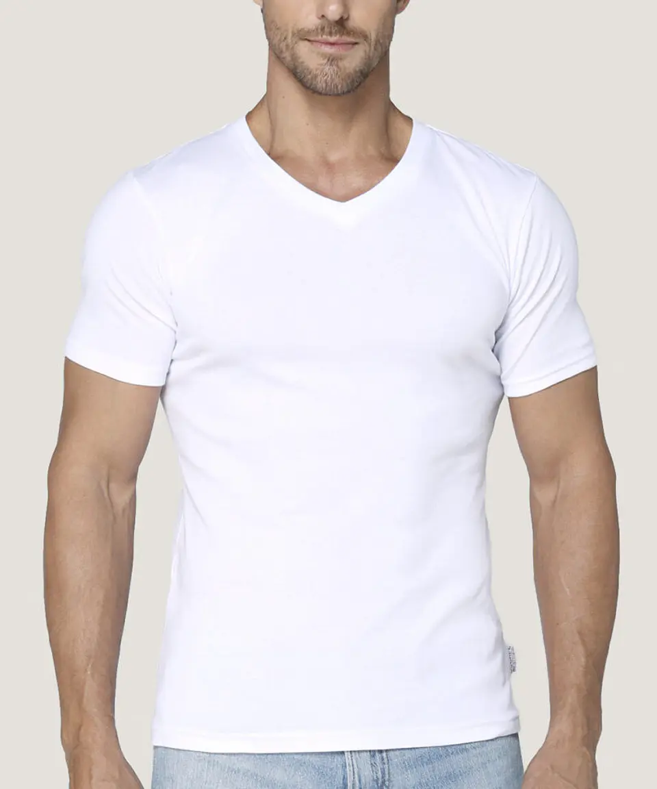 Camiseta Cotton Cuello en V 2
