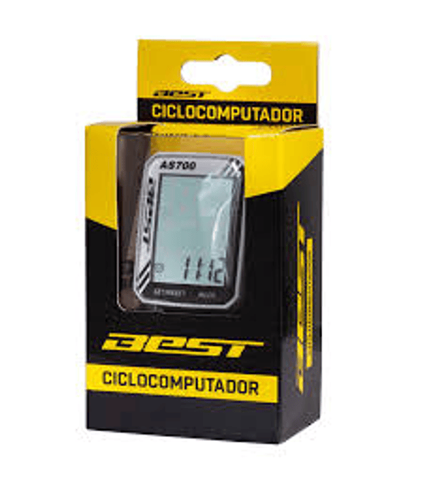 CICLOCOMPUTADOR BEST AS-700-3L CON CABLE 8 FUNCIONES
