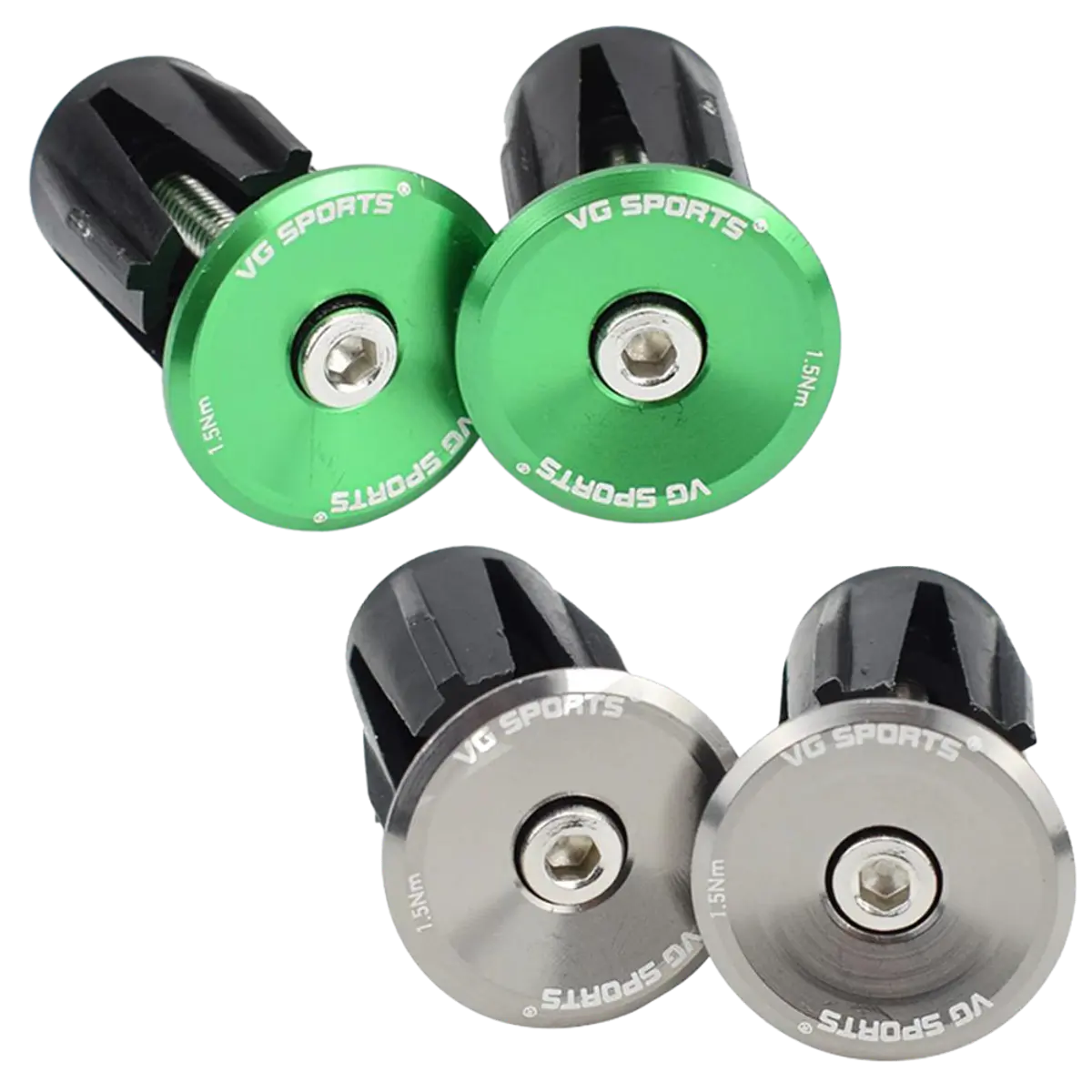 Tapones Para Manillar De Bicicleta De Aluminio - Pack De 2, Para MTB Y Carretera, Diámetro 15-22.5 Mm