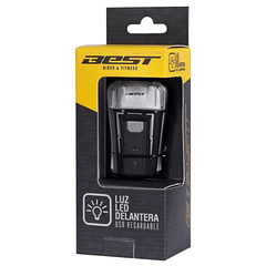 LUZ DELANTERA BLANCA BEST EBL-2273 USB RECARGABLE ALTO BRILLO 