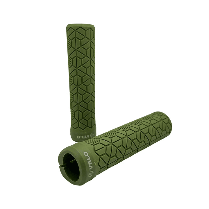 Puño VELO MTB Verde Oscuro Lock Resina 1