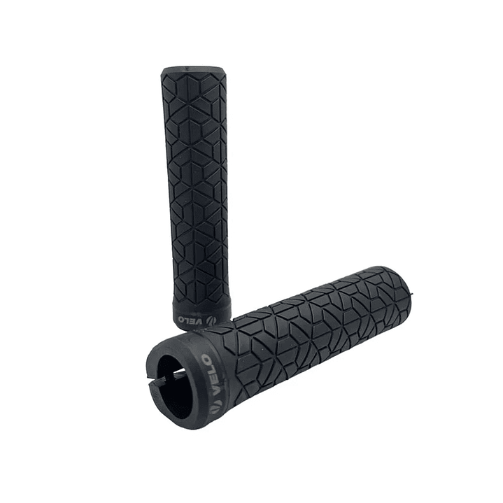 Puño VELO MTB Negro Lock Aluminio 134mm 2