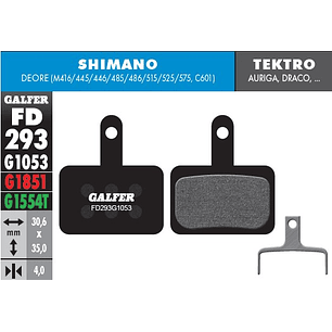 Galfer Pastillas Shimano MT200, serie M300, MT400, MT500, Tektro, TRP