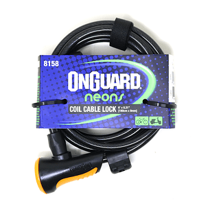 Candado OnGuard Llave Espiral NS Coil 180cmX8mm Naranjo
