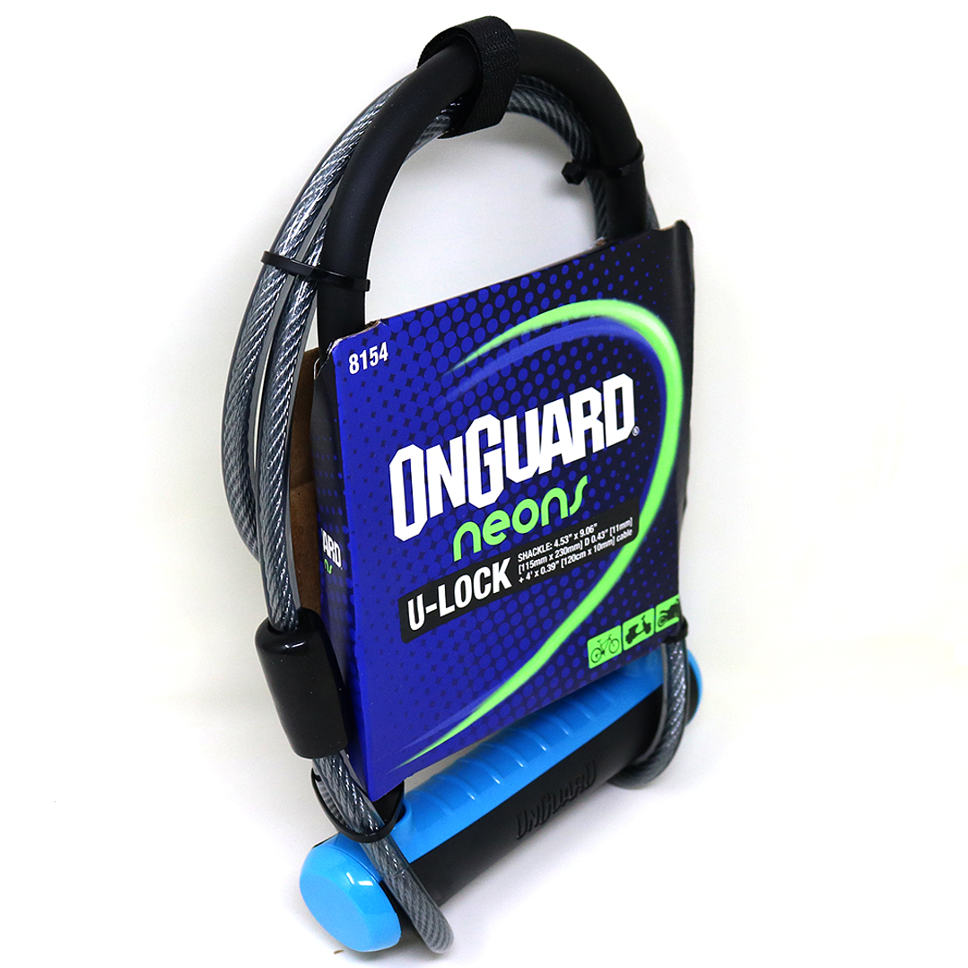 Candado OnGuard Llave U-Lock NS Cable 115X230mm Azul 2