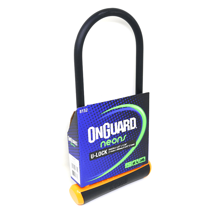 Candado OnGuard Llave U-Lock NS LS 115X292mm Naranjo 2