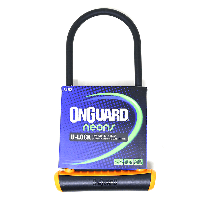 Candado OnGuard Llave U-Lock NS LS 115X292mm Naranjo 3