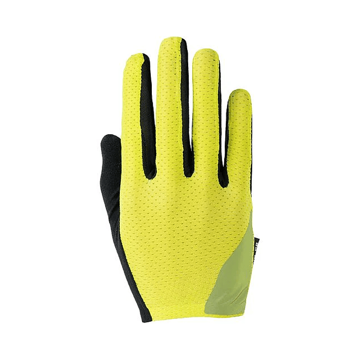 GUANTES SPECIALIZED  HYPRVIZ BODY GEOMETRY GRAIL LONG FINGER GLOVES NEGRO VERDE FLUOR 1