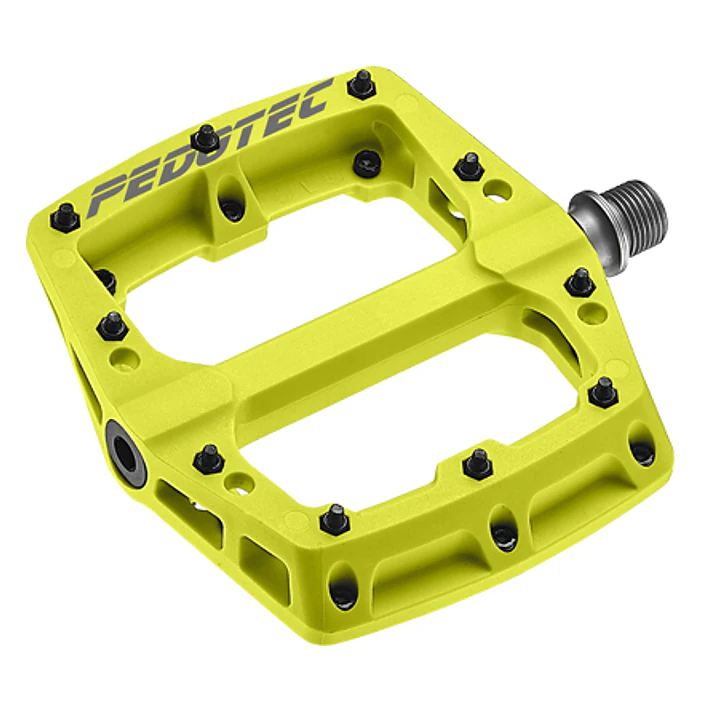 Pedal PEDOTEC Thunder 180 Termoplástico Lime Yellow. Taiwán 1