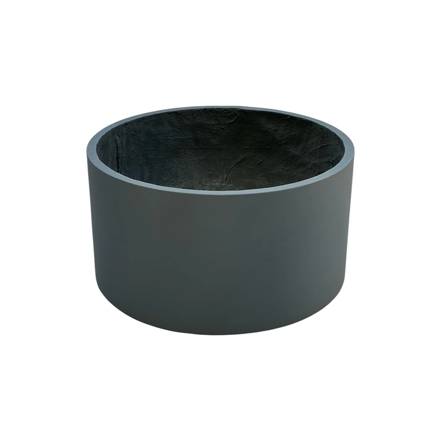 MACETERO FIBROCEMENTO FORMA CILINDRO BAJO Diametro: 75cm Alto: 40cm 3