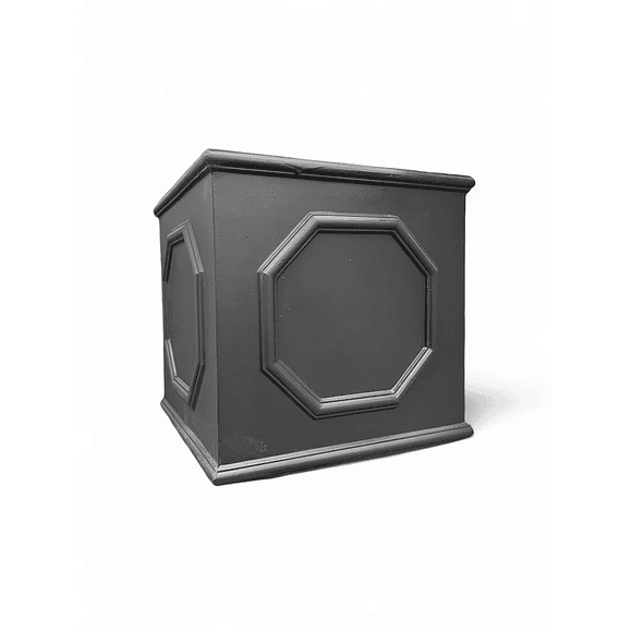 MACETERO FIBROCEMENTO CUBO CON DISEÑO Ancho: 45cm Alto: 45cm 1