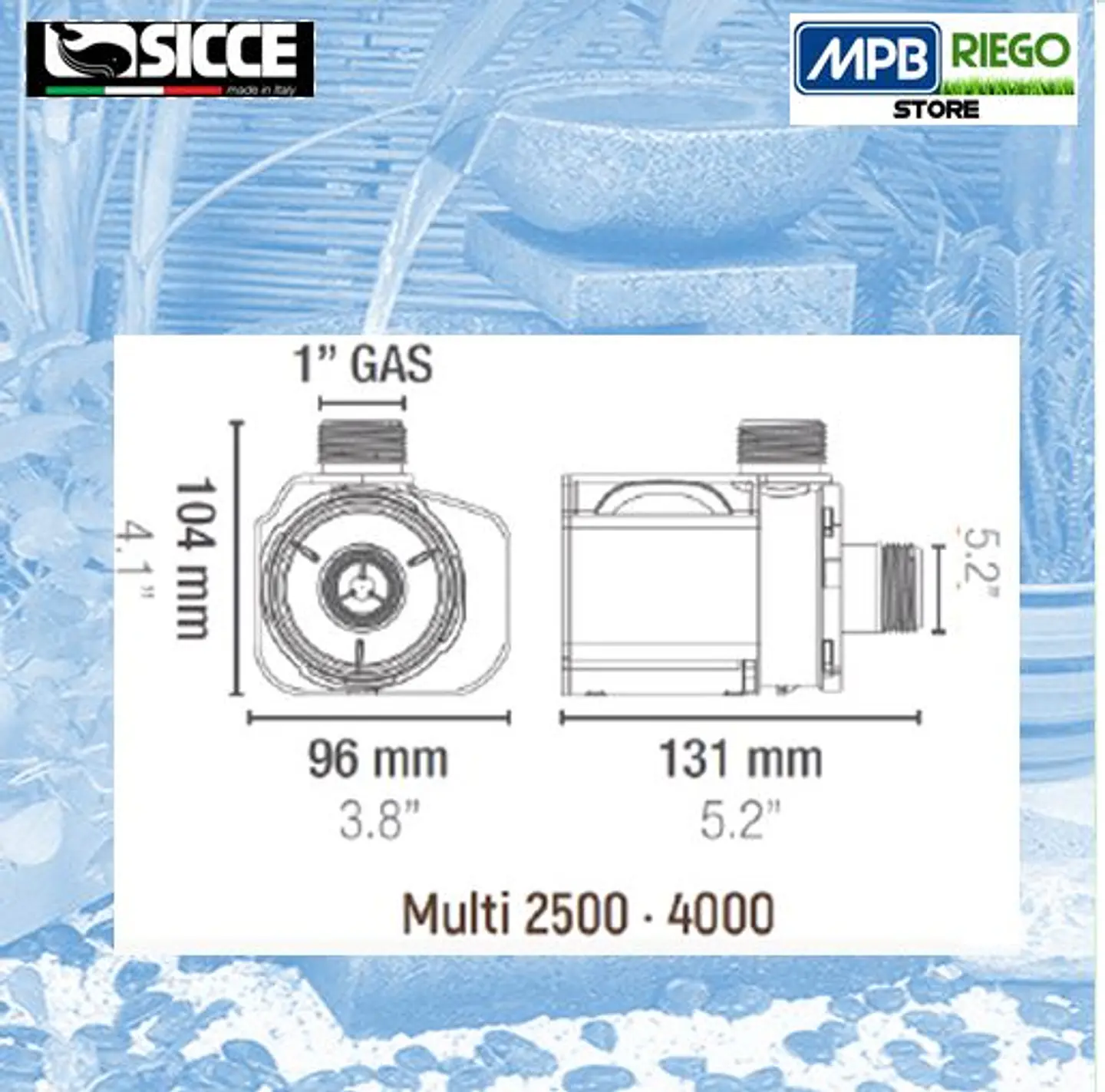 Bomba Sumergible Piletas Multi 2500 (1,5 mts) - SICCE 4