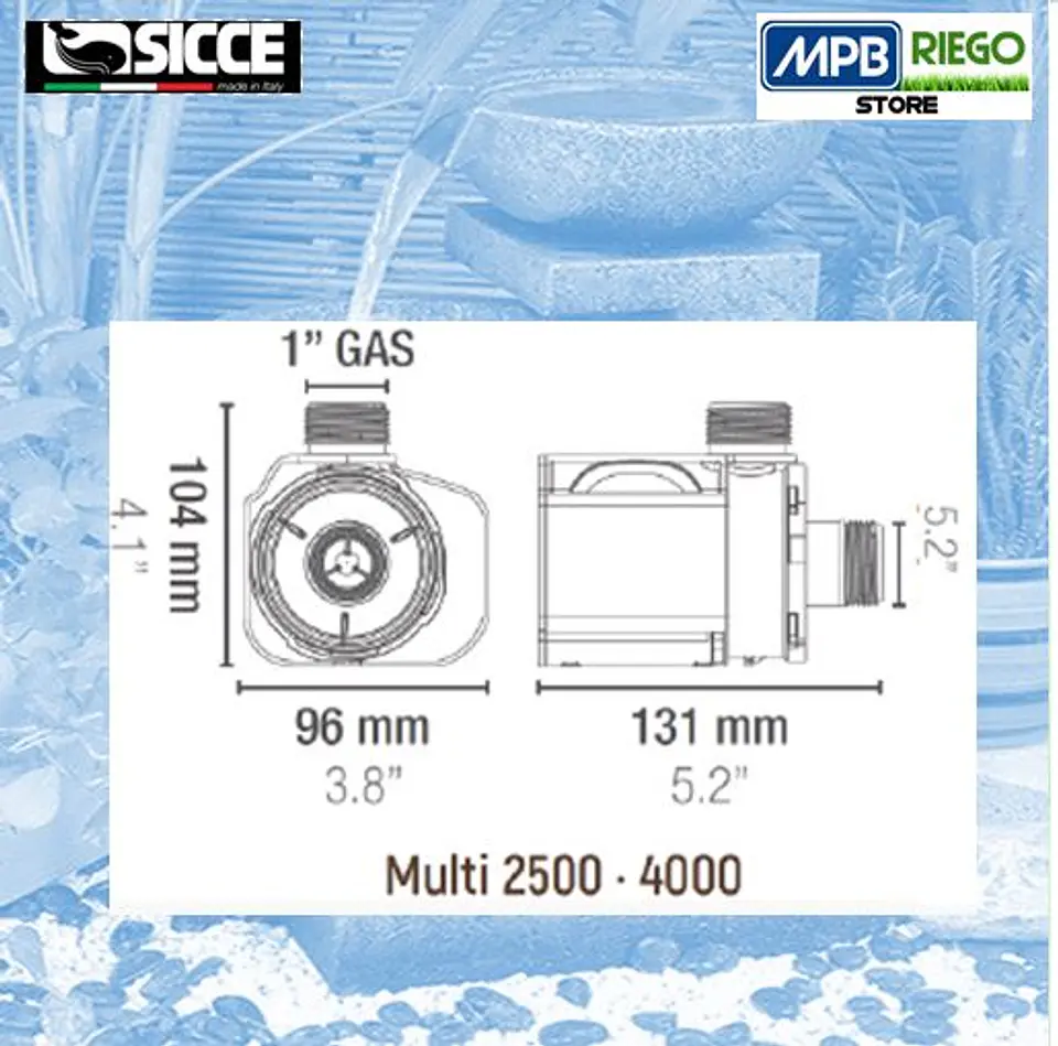 Bomba Sumergible Piletas Multi 2500 (1,5 mts) - SICCE 4