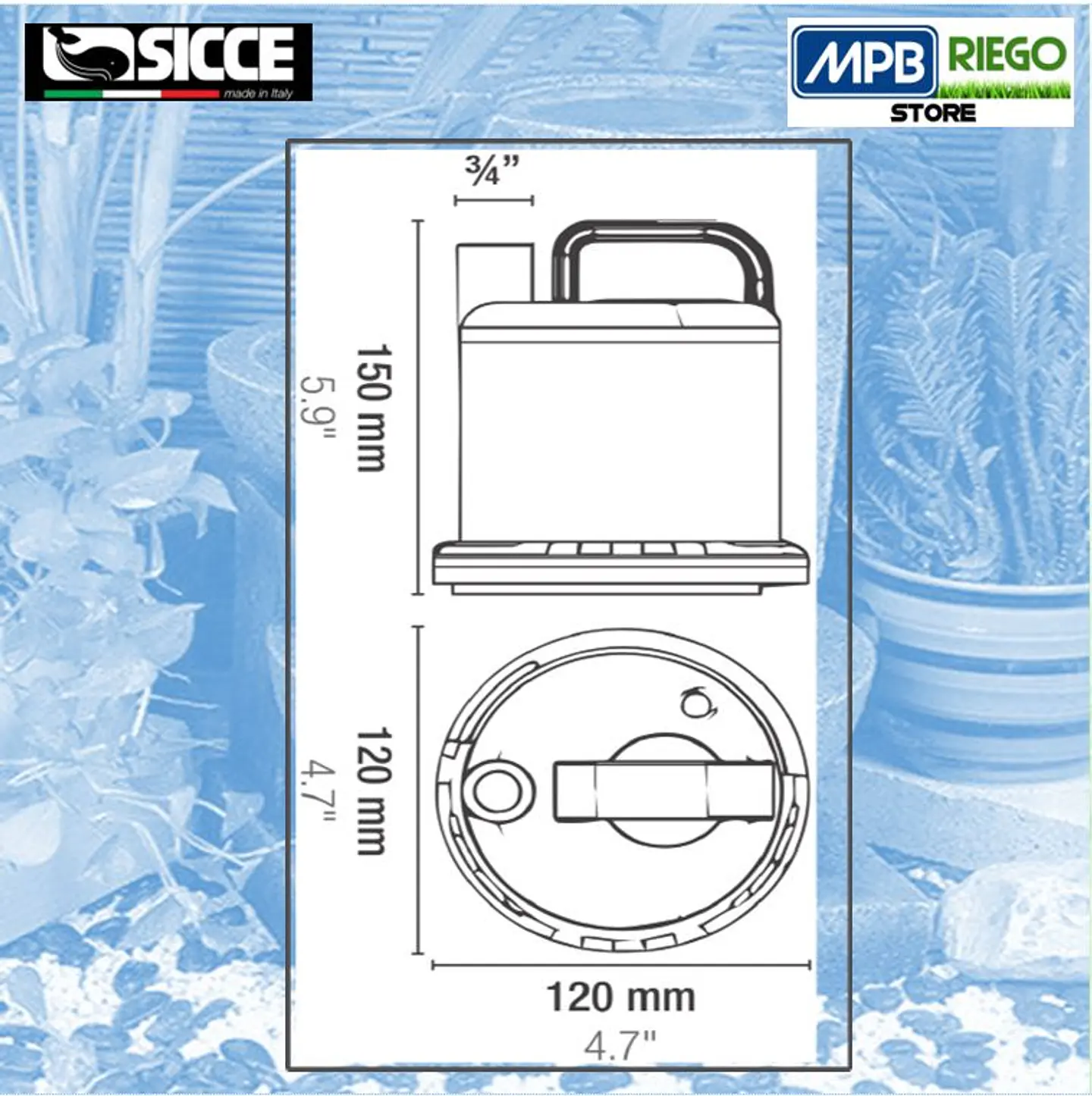 Bomba Sumergible Piletas Ultra Zero (2,0 mts) - SICCE 3