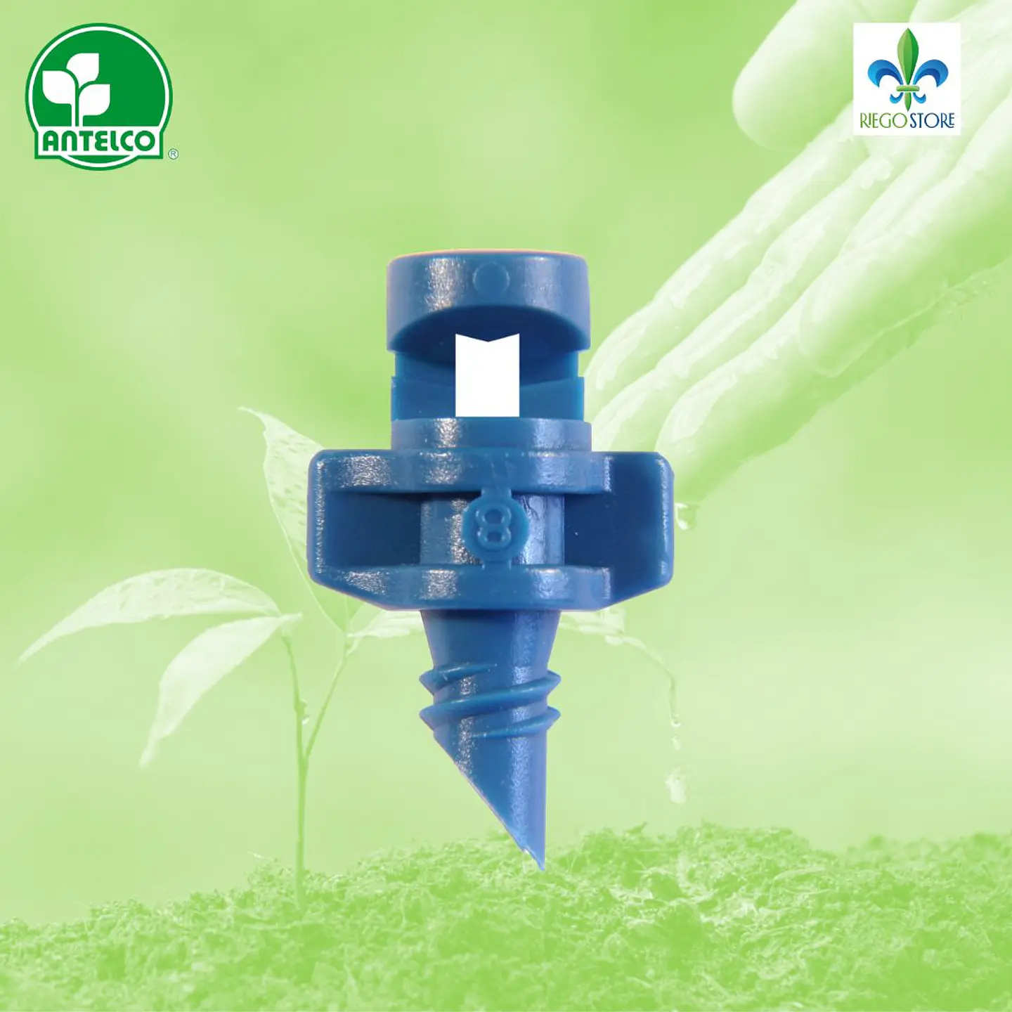 Mini jets Azul 90° 35 l/h Rad 1,4 mts - Antelco 1