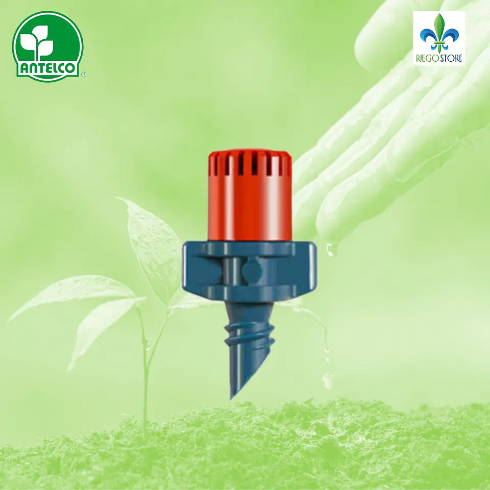 Micro Spray Jet Base Azul - Roja 360° Dia 3,6 a 6,4 m - Antelco 1