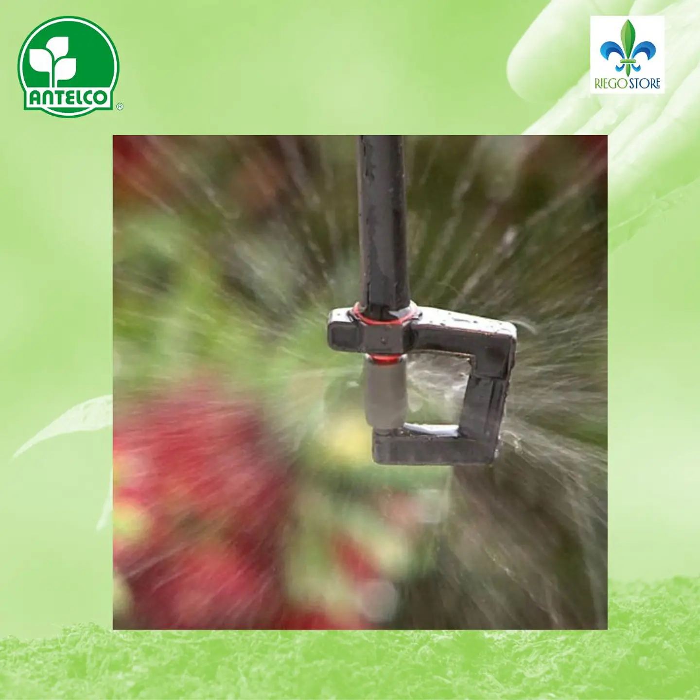 Micro Aspersor Rotor Spray Invertido 42  L/H Azul - dia 4.4 mts - Antelco 2