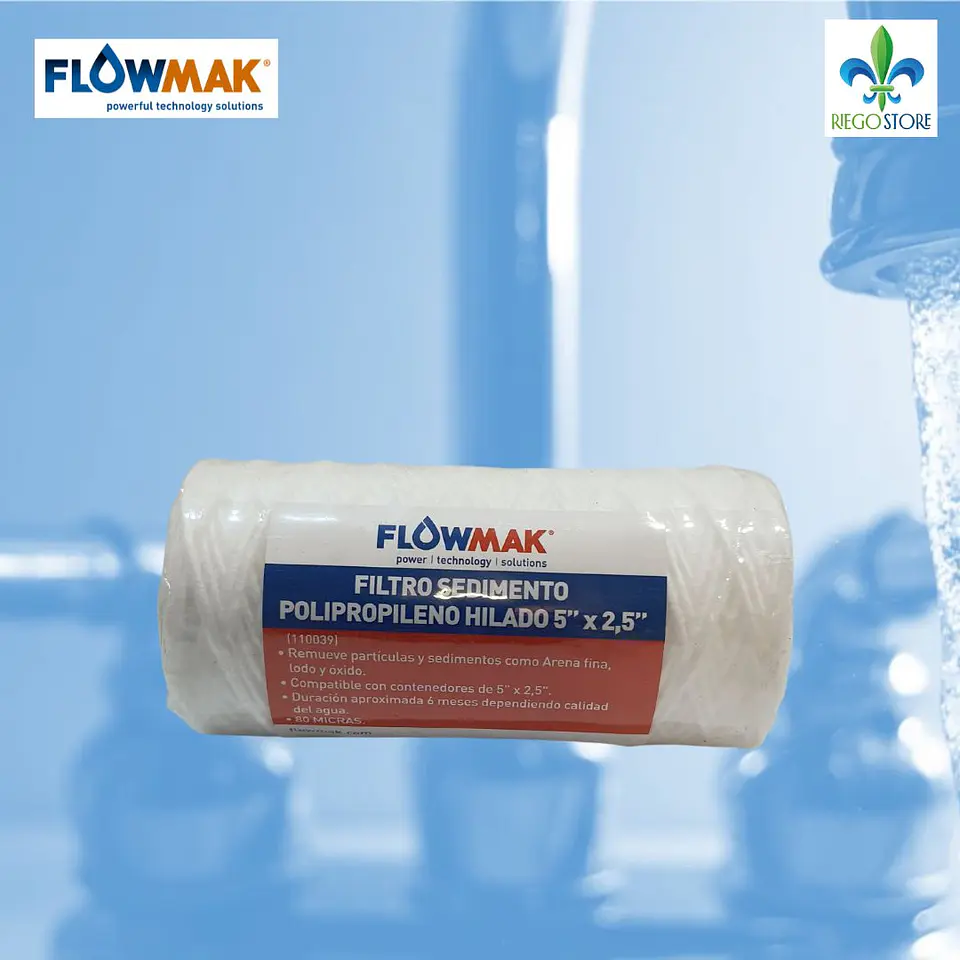 Repuesto Filtro Cartucho Polipropileno hilo 5*2.5 - FlowMak 1