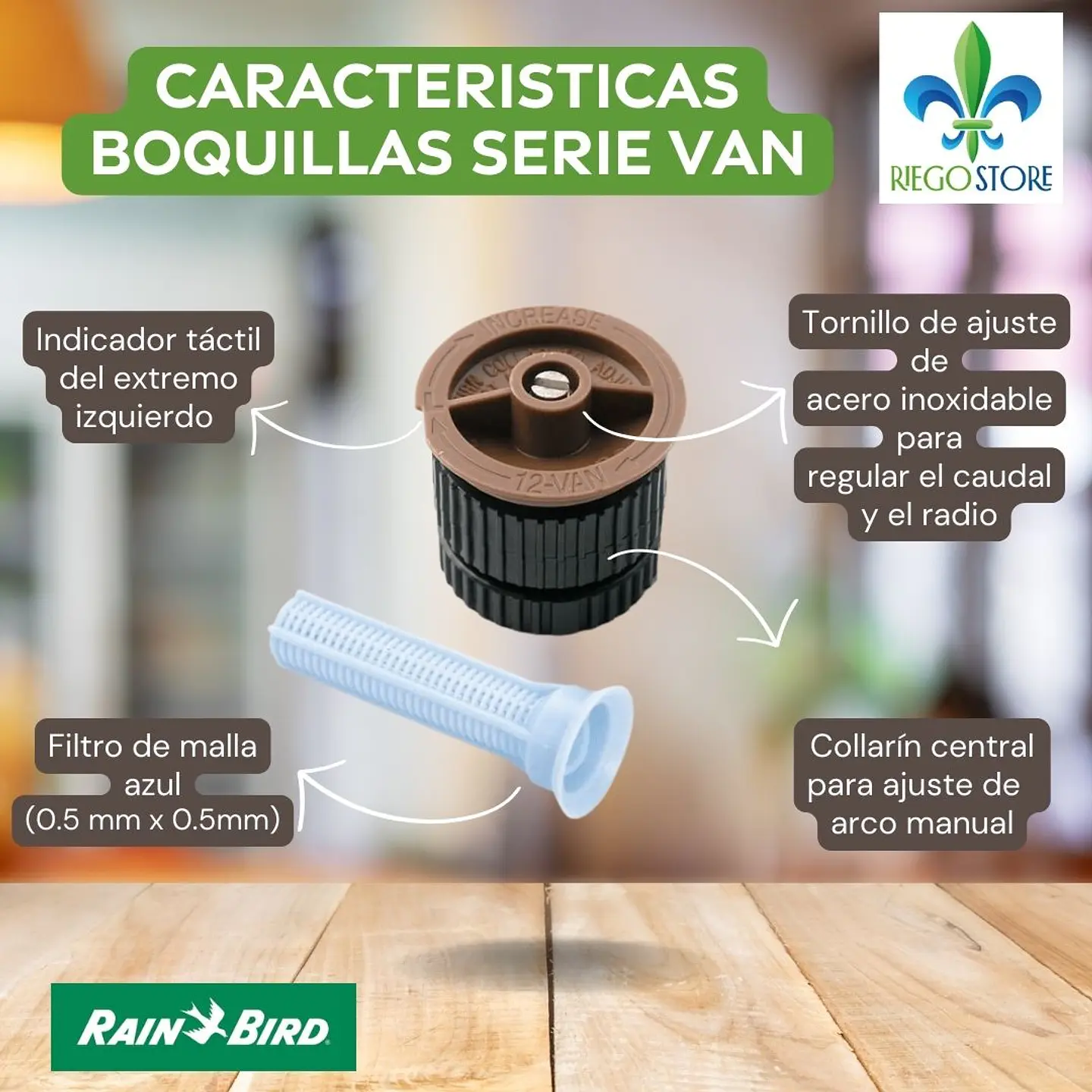 Boquilla VAN Serie 10 (2.1 a 3.1 m) - Rain Bird 5