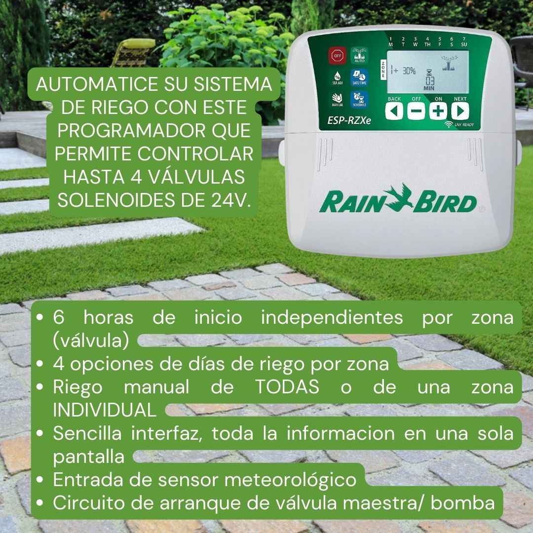 Programador de Riego Interior ESP-RZXe4i - Rain Bird