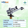 Aspersor Mini cañón XF1116-01 Aluminio  2'' PC - 38-43 mts - FlowMak