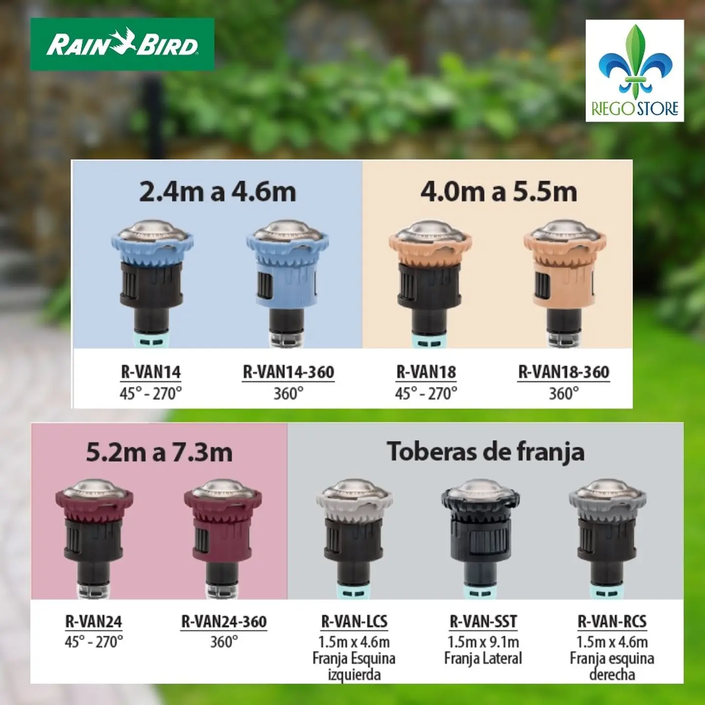 Boquilla Rotatoria R-Van 18 360 - (4.0 a 5.5 m) - Rain Bird 6
