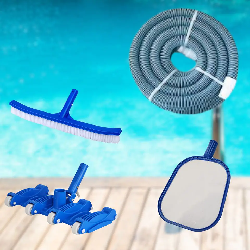 Kit Mantencion Piscina Aspirador 8 Ruedas - Vulcano 1