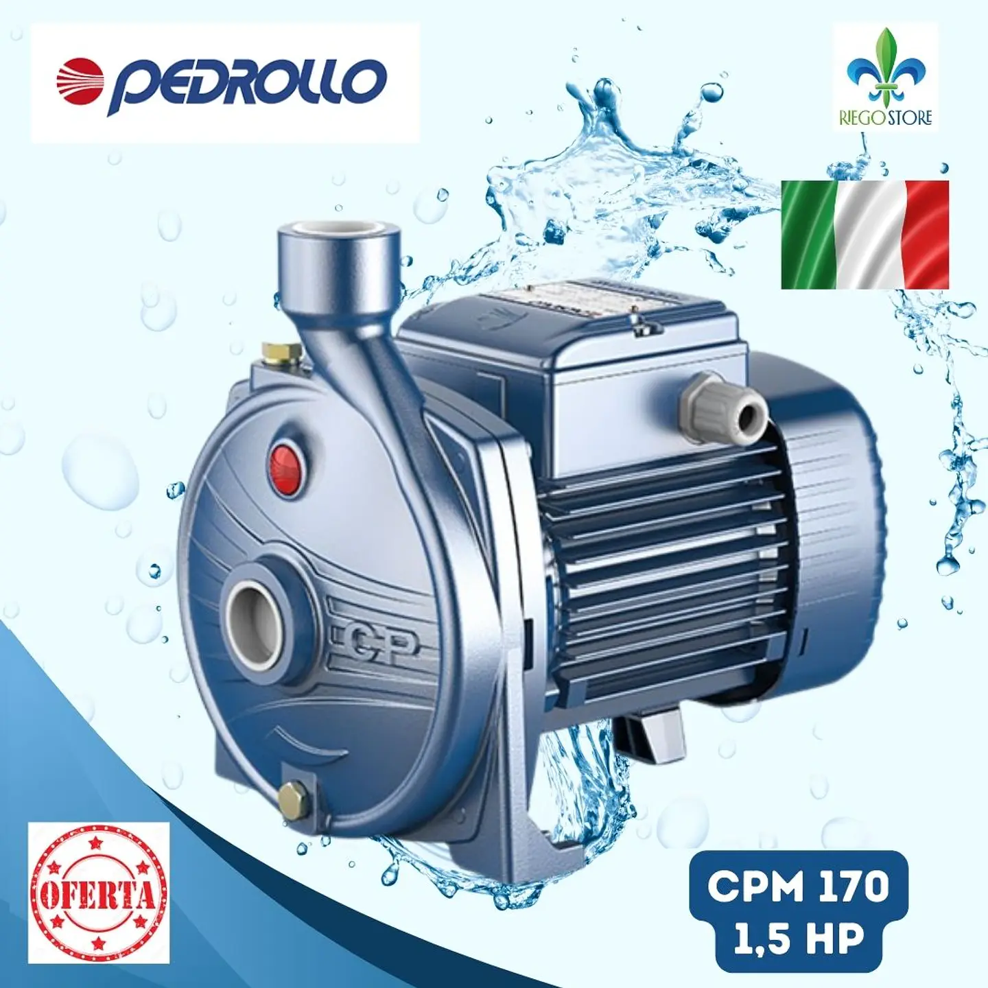  Bomba Centrifuga CPm 170 1.50 HP Q 120 l/m - Pedrollo  1
