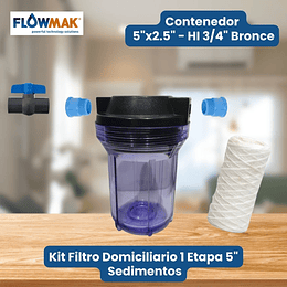 Kit Filtro Domiciliario 1 Etapa 5" - Sedimentos
