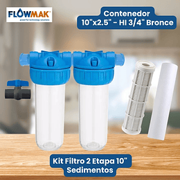 Kit Filtro 2 Etapa 10" - Sedimentos gran caudal