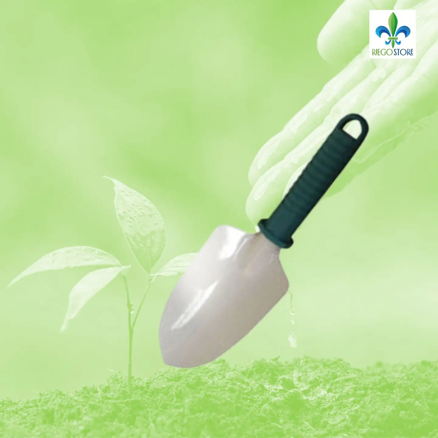 Herramienta Jardin Palita Ancha Mango Plastico 608B - GS 1