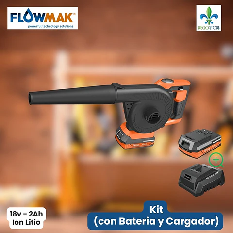 Soplador Aspirador VB-LO118 KIT 18v con Bat y Carg Flowmak
