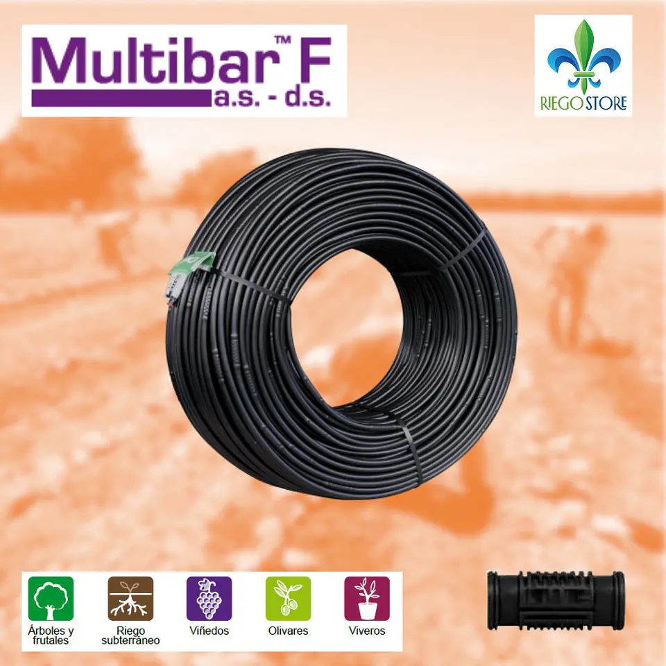 Tuberia Gotero PC Multibar F a.s. 16/40/3,8lh 0,50mt -500mt 1