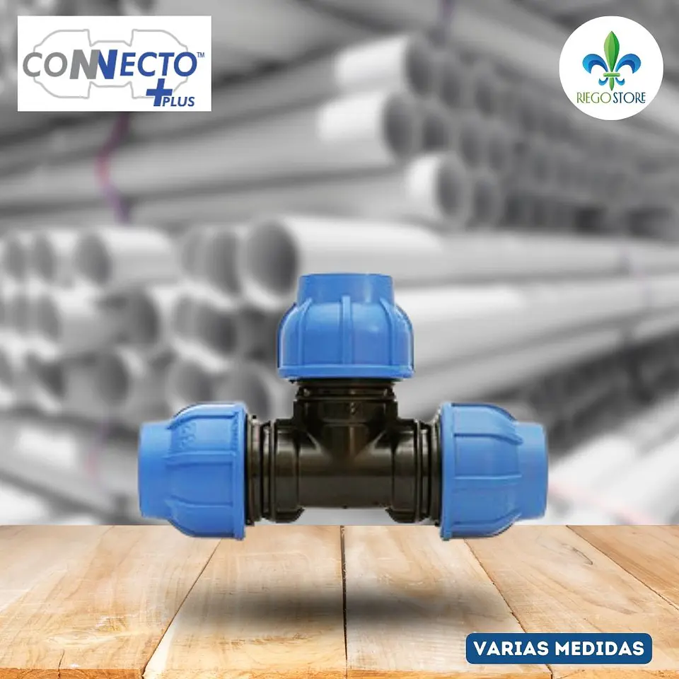 Tee Roscada Azul - 90° - 16 a 110 1