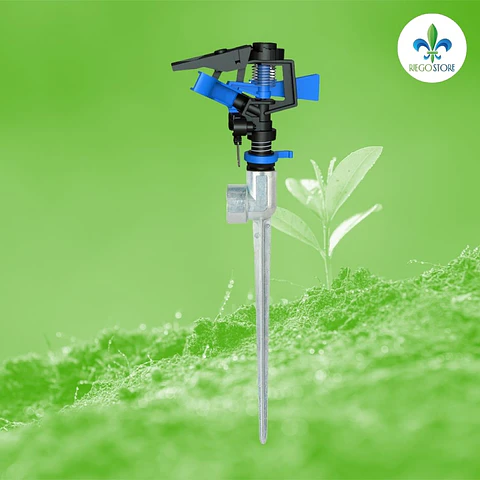 Aspersor Impacto  PC 1/2" HE - 8 a 14 m Estaca Metál Plástico