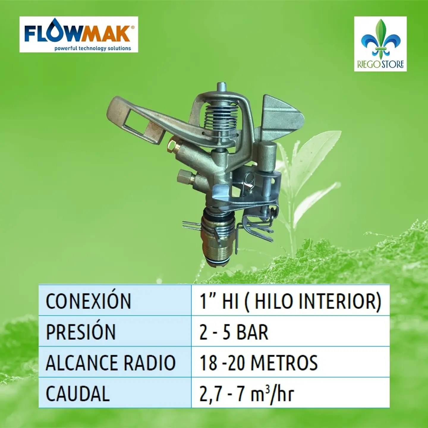 Aspersor Impacto  PC 3/4 HE - 20 mts XF1021 Bronce 2