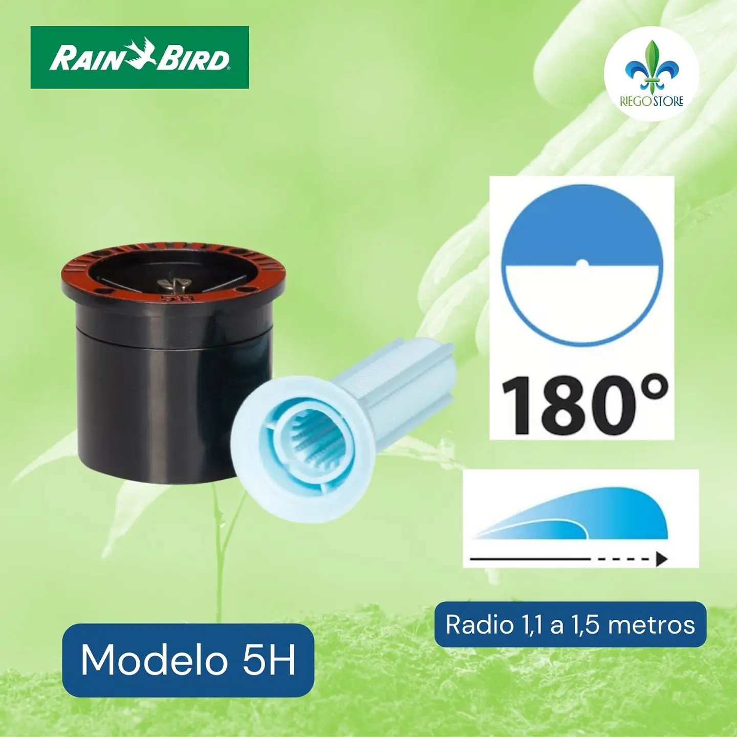 Boquilla Arco Fijo 5H 180° 1.1 a 1.5 m Rain Bird 1