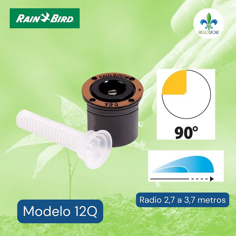 Boquilla Arco Fijo 12Q 90° 2,7 a 3,7 m Rain Bird 1