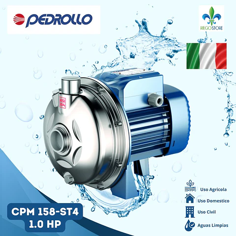 Bomba Centrifuga INOX CPm 158-ST4 1.0 HP 220V - Pedrollo