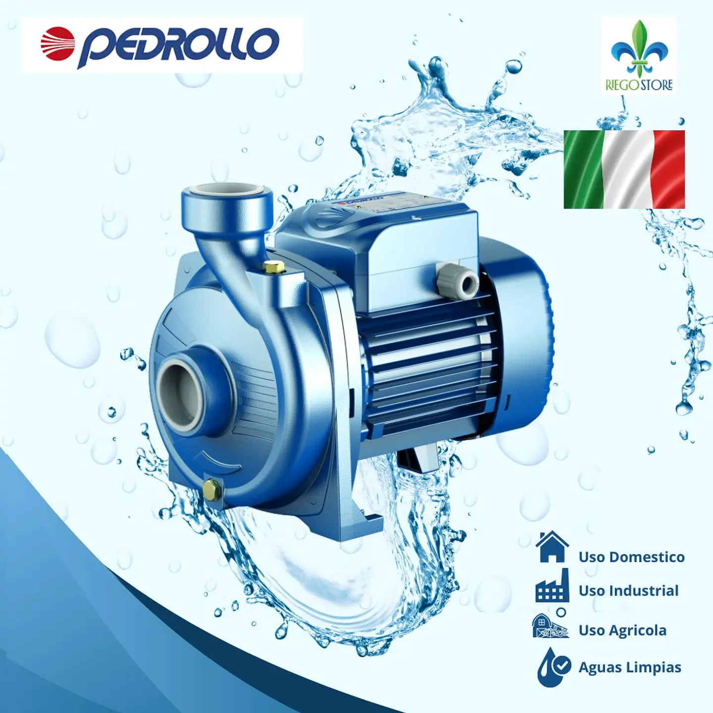 Bomba Centrifuga I. abierto NGAM 1B 0.85HP 220V - Pedrollo 1