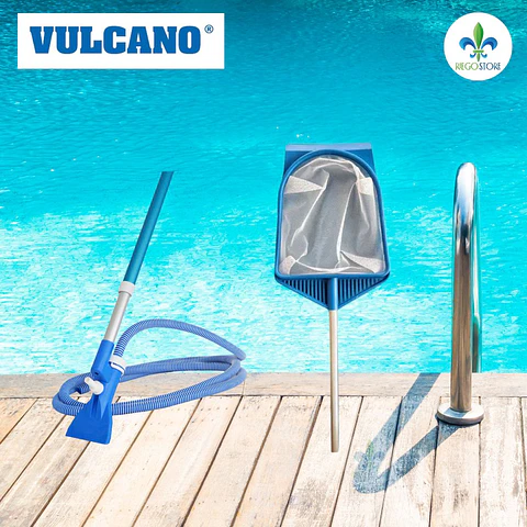 Kit Mantencion Piscina Aspiradora Venturi y Saca hoja Vulcano