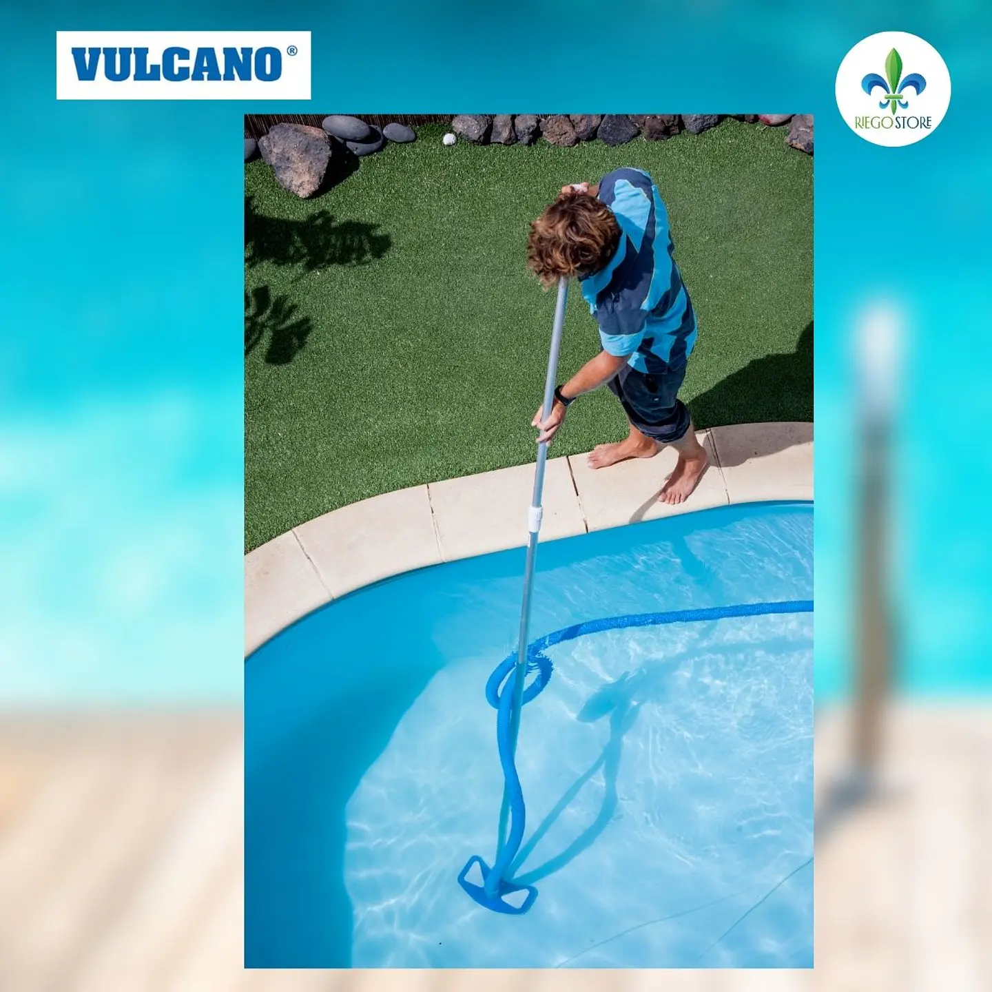 Limpiafondo Rectangular Con Cepillos de PP - Vulcano 2