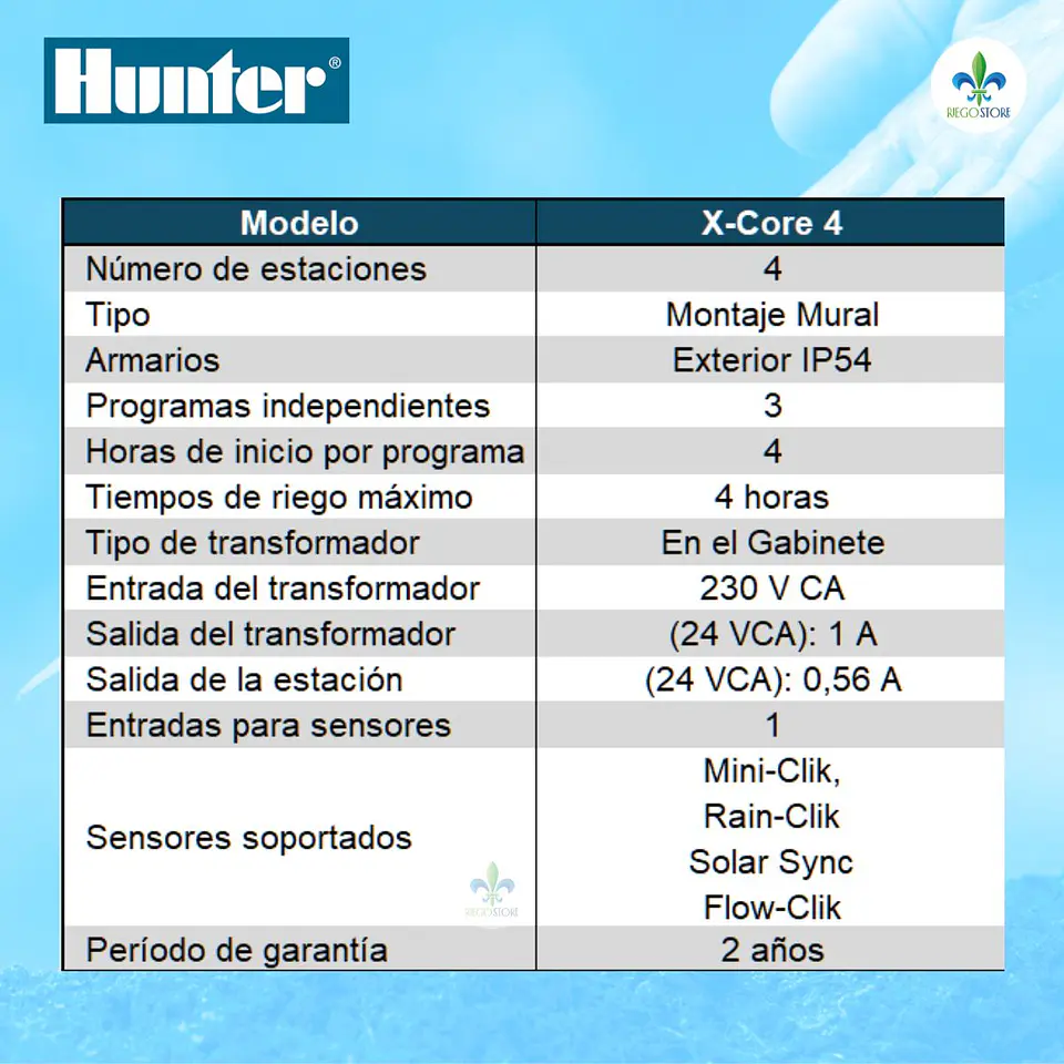 Programador Hunter X-Core 4 Est. Exterior 2