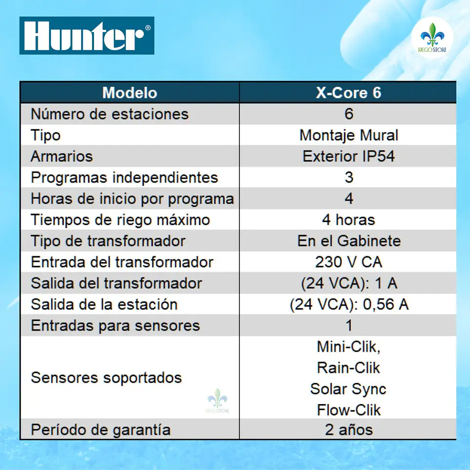 Programador Hunter X-Core 6 Est. Exterior 3