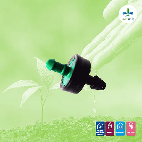 Gotero Boton Mini PC AD 4 l/h Barbado (Verde) - Idrop