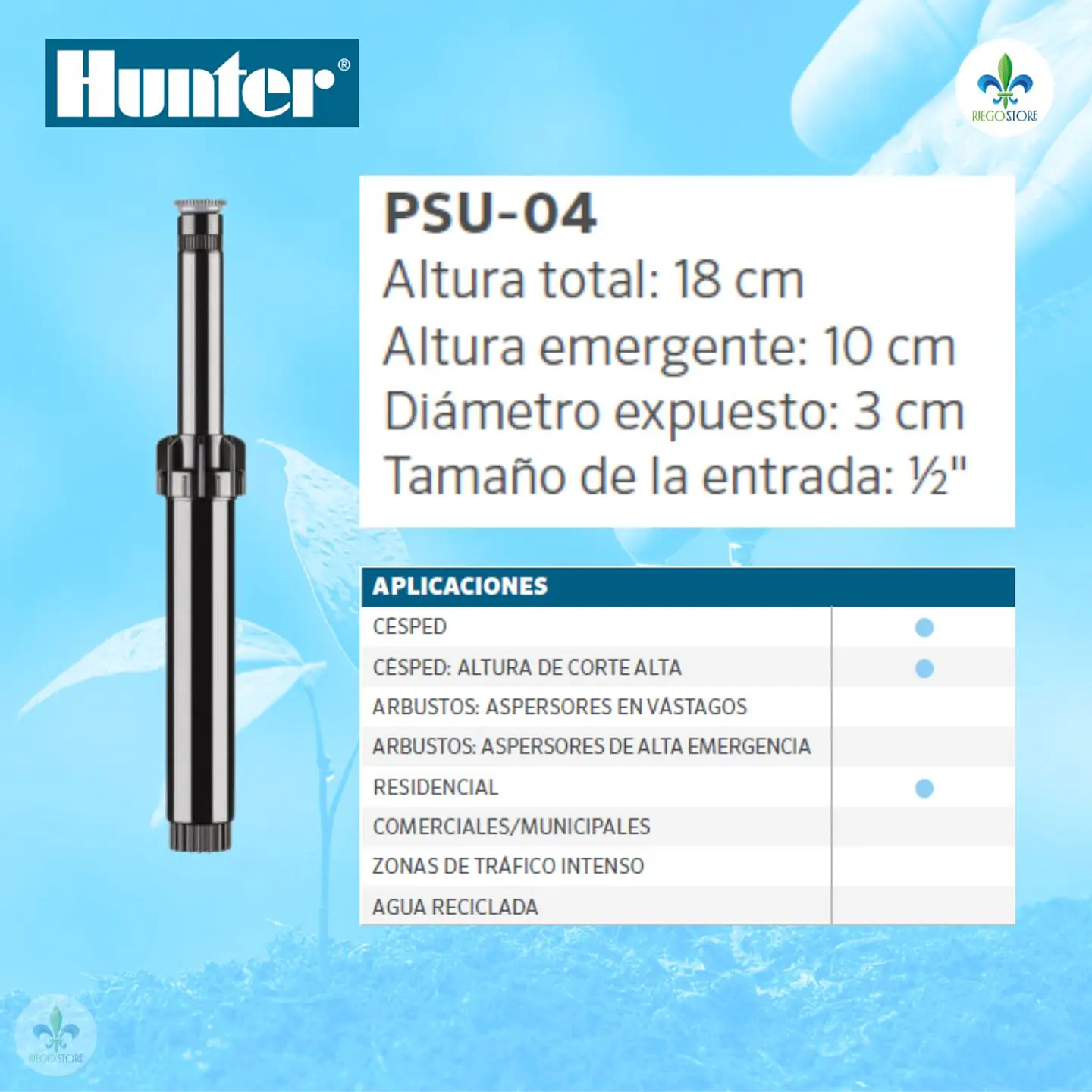 Cuerpo pop up PSU04con BQ 17A R: 5,2 m - Hunter 3