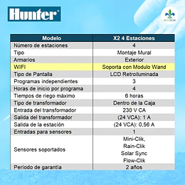 Kit Riego Automático Hunter X2 6 Estaciones