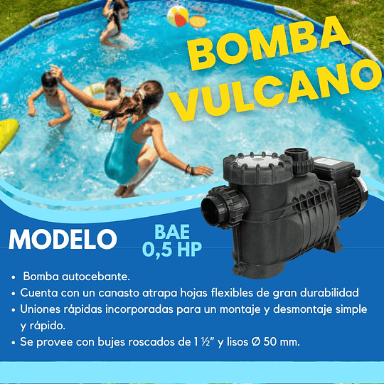 Kit Filtrado Piscina Hasta 35 M3 para piscinas Armables - Vulcano