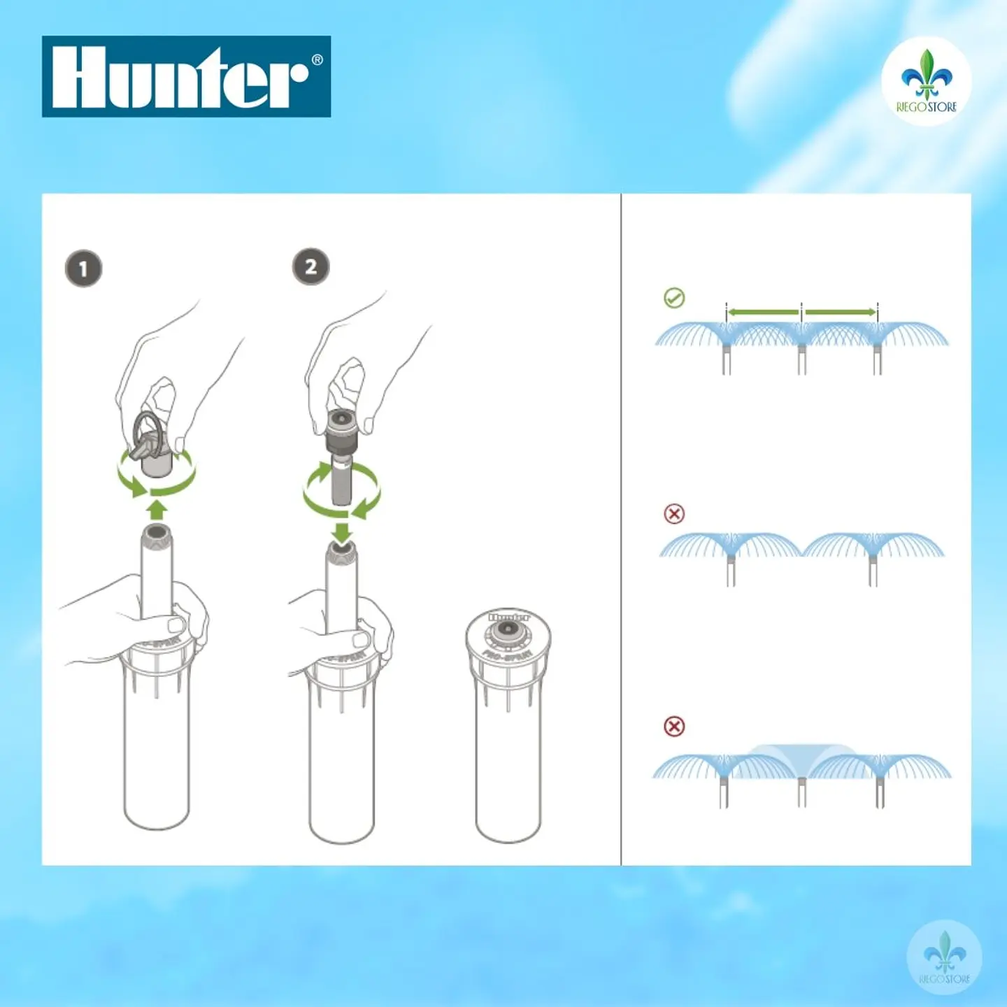 Cuerpo PopUp Pro Spray Ultra 04 con MP 1000-90 - Hunter 7